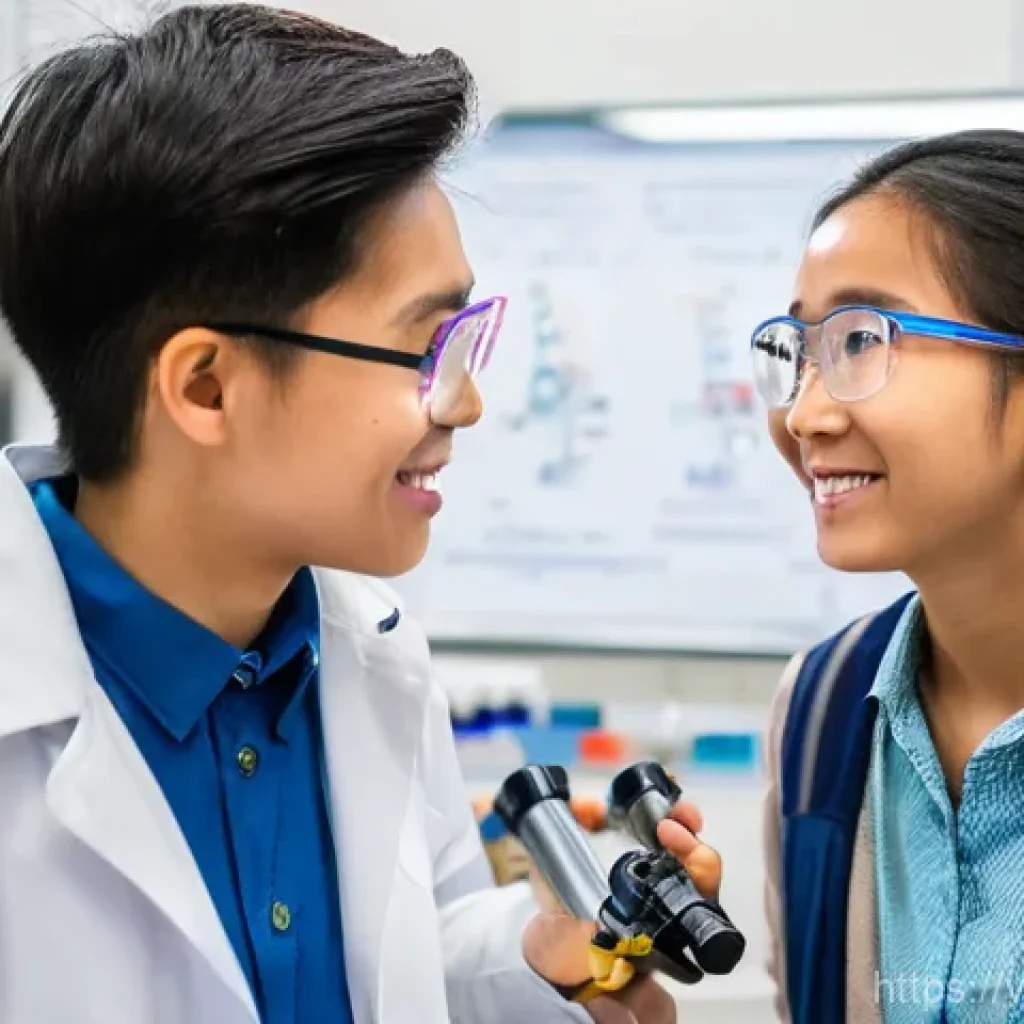 학생의 학업 성취도를 높이는 방법 - **Prompt 1: Igniting Passion Through Scientific Discovery**
A diverse group of cheerful Vietname...