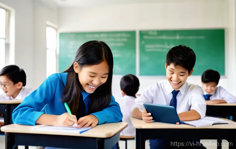 학생의 학업 성취도를 높이는 방법 - **Prompt 1: Igniting Passion Through Scientific Discovery**
    A diverse group of cheerful Vietname...