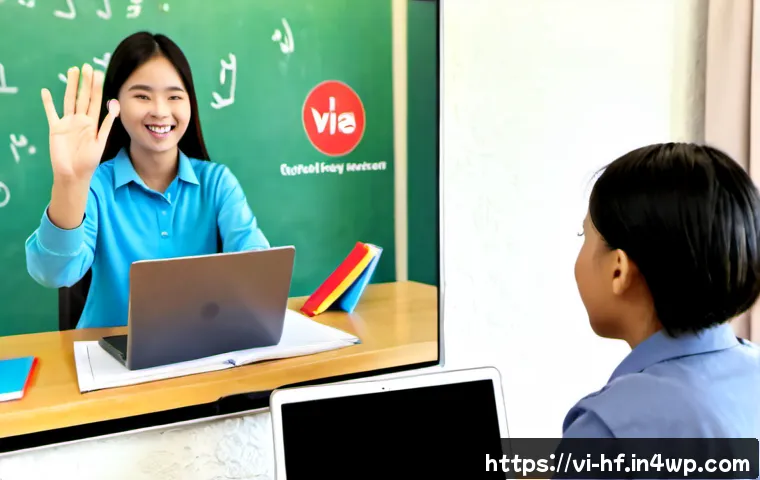 온라인 교육에서 학생 참여 유도하는 방법 - Photorealistic online classroom in a bright Vietnamese family living room, a Vietnamese high school ...